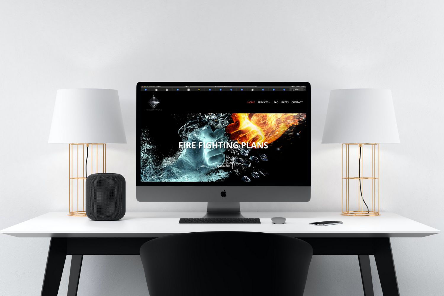 site internet Fire and Safety plan sur un ordinateur de bureau