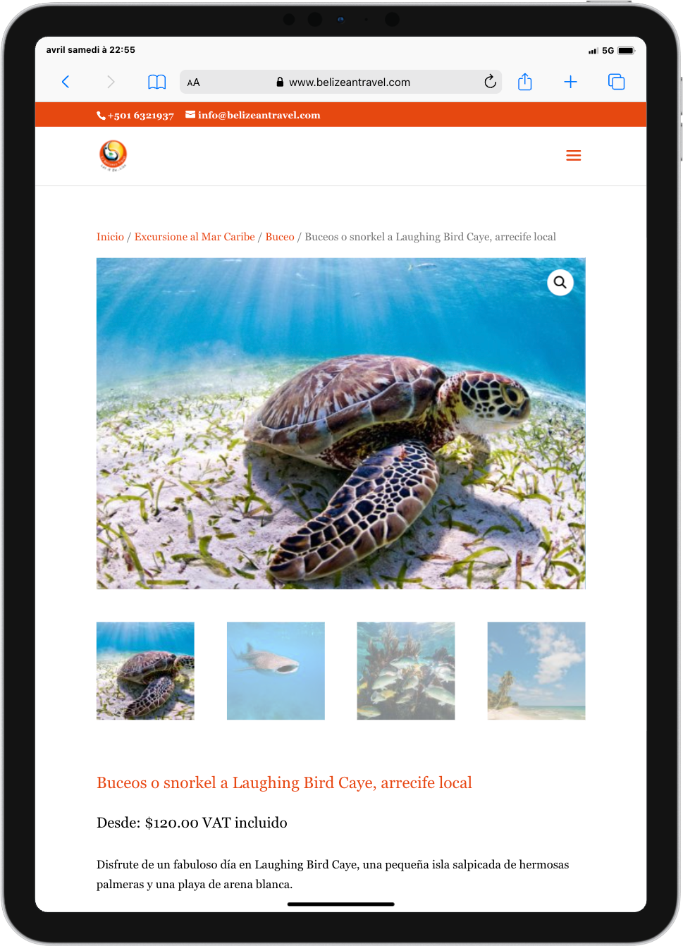 iPad-PRO-11-www.belizeantravel.com Site de Belizean travel sur un Ipad Pro